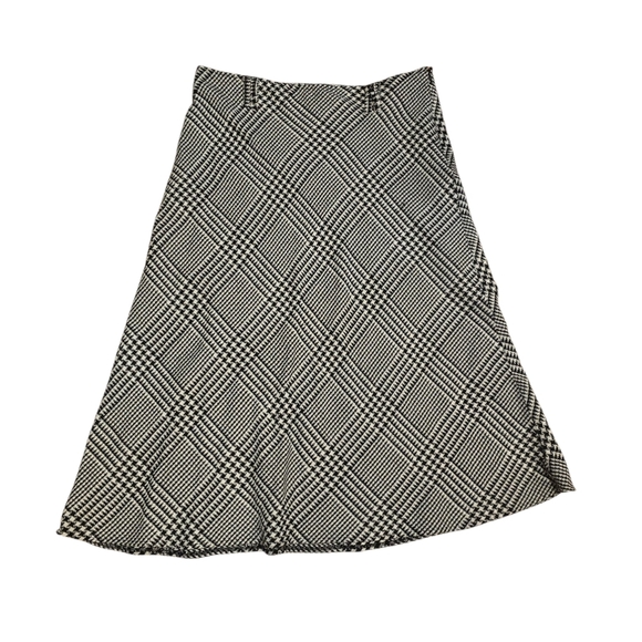NYCC Black & White Plaid Houndstooth A Line Midi Skirt | Plus Sz 16 - Picture 2 of 5